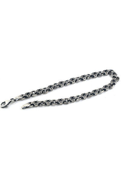 CHARMORA JEWELRY STUDİO 925 Ayar Gümüş Erkek Bileklik 21 cm – Oksitli Güçlü v...