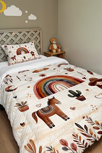 EVPANYA Desert Tale Patterned Single Duvet and Pillowcase