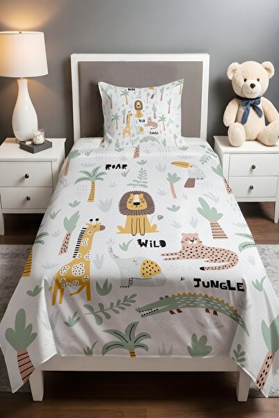 EVPANYA Nature Adventure Patterned Single Baby Kids Piqué Set