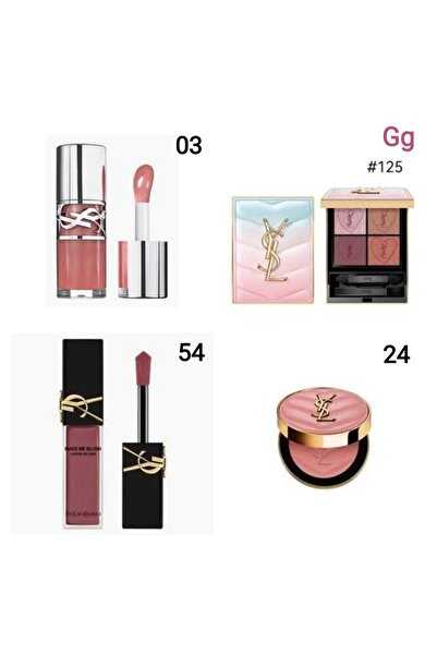 YVSAY® بكج إضلال 4 لون درجه 125 * ⁠بلاشر درجه 24 * احمر خدود 54 * زيت ملمع شف...