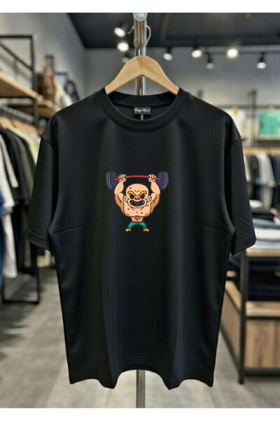 playwear Halderci Çizgi Character Printed 100% Cotton Regular Fit Crew Neck T...