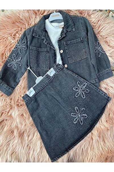 SOFT KİTTY GİRLS ŞORT ETEKLİ KOT TAKIM