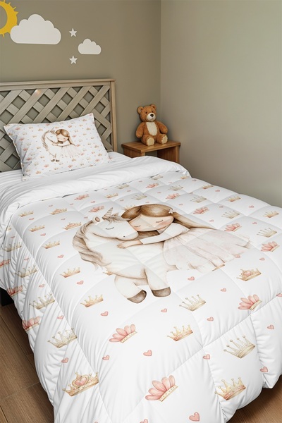 EVPANYA Magic Hug Patterned Single Duvet and Pillowcase
