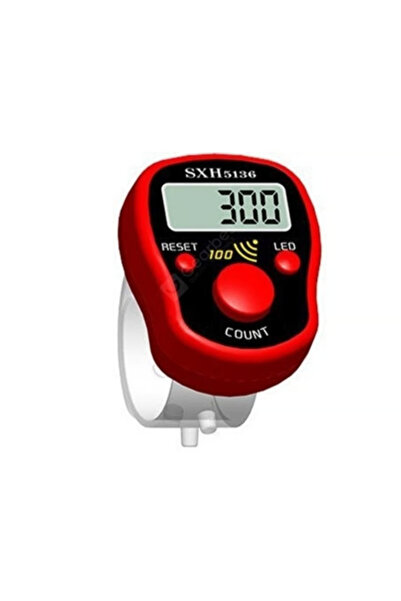 mucit home خاتم التسبيح الرقمي باللون الأحمر مع الصوت والضوء، يحتوي على 100 منبه