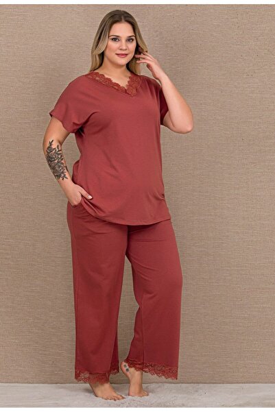 by İGP Σετ Πιτζάμες Καλοκαιρινές Μεγάλου Μεγέθους (Oversize) με Κοντό Μανίκι ...