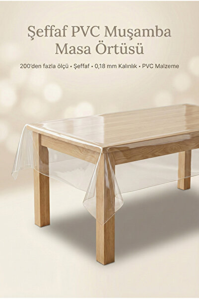 atak by atak home collection Şeffaf Koruyucu Masa Örtüsü 0,18 mm Muşamba – İn...