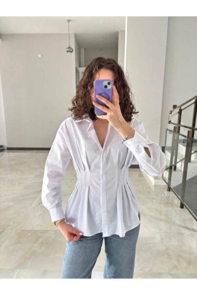 Sude Kızanlıklı Zr Model Waist-Fitted Shirt