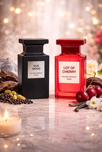 Lot of cherry, Oud wood Set Parfumuri El și Ea 2 x 100ML – Oud Wood & Lot of ...