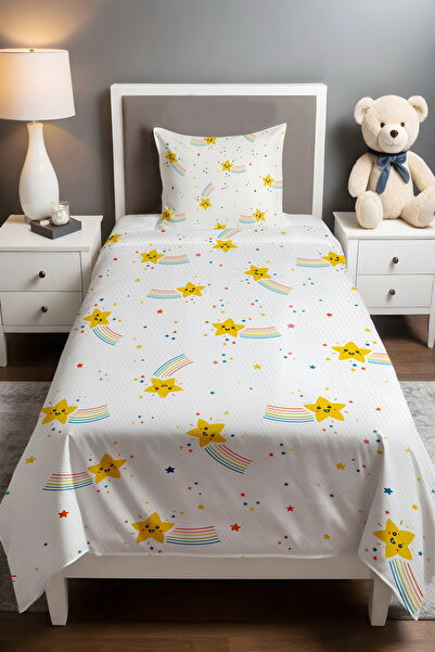 EVPANYA Cheerful Stars Patterned Single Baby Kids Piqué Set