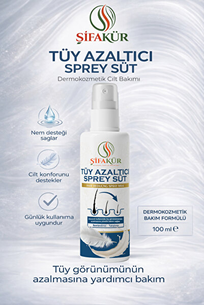 ŞİFAKÜR Sprey Süt Tüz Azaltıcı Papain & Aloe Vera İçeren Cilt Bakım Spreyi 100 ml Nemlendirici Bakım