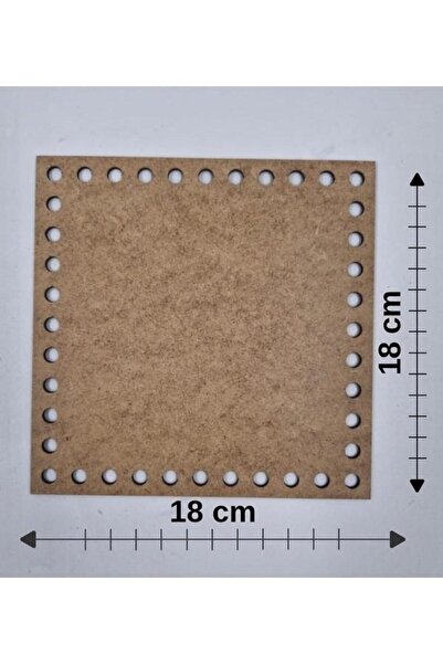 Mu Art Ahşap Lemn 20x20 cm 10 bucăți Tavă Placă pentru tricotat Suport perfor...