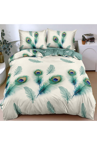 Patul Bed Linen, Satin Cotton, Sulphur, 2 Persons, Double Bed, 4 Pieces