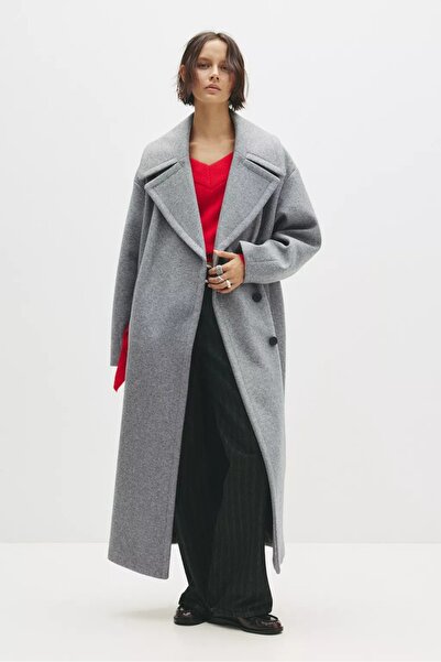 Butik Allbucks Pull&Bear Soft Fabric Long Coat Abpnb3758