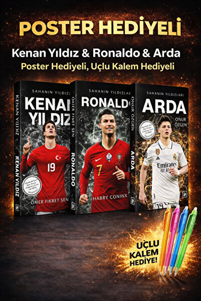 Parodi Yayınları Ronaldo — Kenan Yıldız — Arda Futbol Kitap Seti | Poster + U...