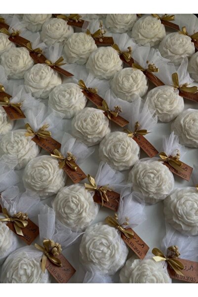 By Şirin Candle Söz Nişan -Nikah Hediyelikleri Şakayık 25 adet