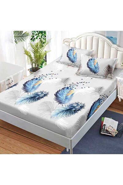 Patul Bed cover with elastic + 2 pillowcases, Satin cotton