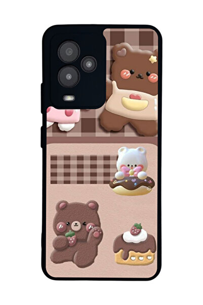 General Mobile متوافق مع GM 24 Pro مطبوع، أسود غير لامع، سيليكون ناعم، واقي، ...