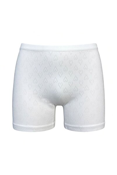 KAİZEN 6 قطع شورت بناتي أبيض مخرم قطن 100% من 3 - 16 سنة