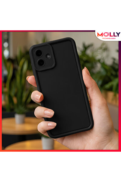 Molly حافظة سيليكون سميكة الحواف باللون الأسود لهاتف سامسونج جالاكسي A07