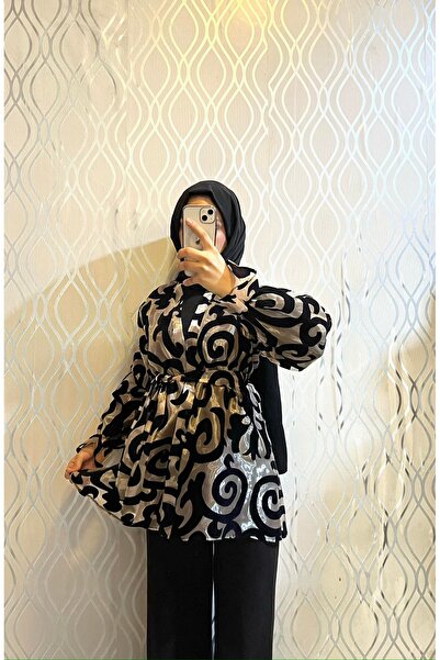 DİLEKBUTİK Organze tül kumaş kabarık yazlık kimono