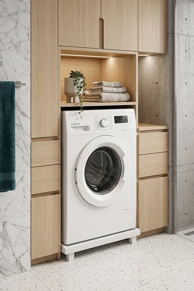 YüceerHome Beyaz Eşya Altlığı Çamaşır, Bulaşık Makinesi ve Buzdolabı Soba. 150 Kg Taşıma Kapasiteli