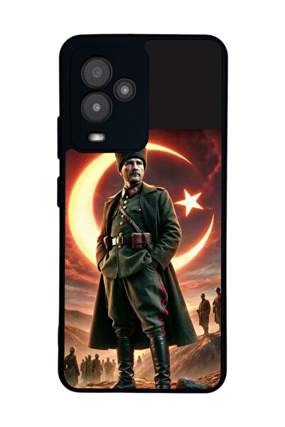 General Mobile متوافق مع GM 24 Pro مطبوع، أسود غير لامع، سيليكون ناعم، واقي، ...