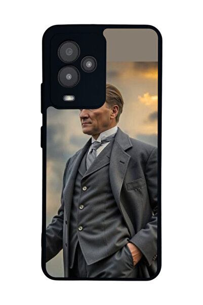 General Mobile متوافق مع GM 24 Pro مطبوع، أسود غير لامع، سيليكون ناعم، واقي، ...