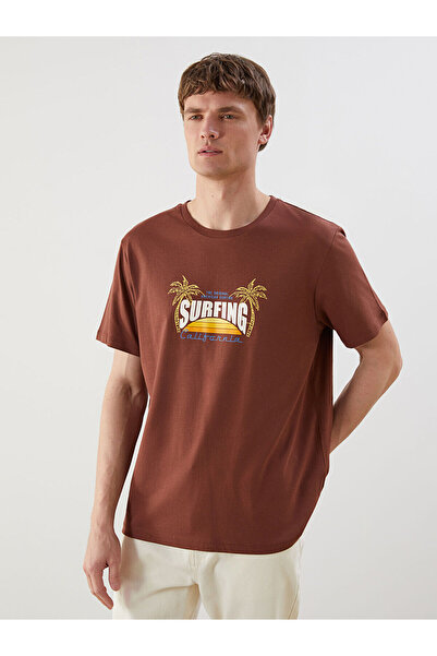 LC Waikiki LCW Herren-T-Shirt mit Rundhalsausschnitt, kurzärmlig, bedruckt, g...