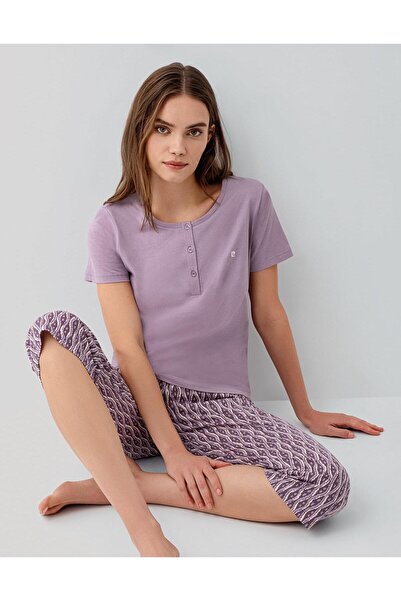 Pierre Cardin Γυναικείο σετ πιτζάμες 50% βαμβάκι 50% Modal Capri – Κοντομάνικ...