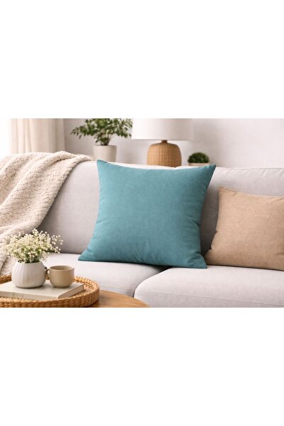 Karam Home Petrol Mavisi Duck Keten Kırlent Kılıfı 43x43 – Leke Tutmaz & Su İ...