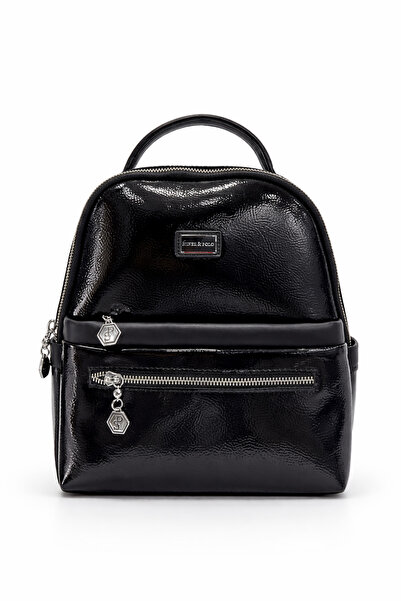 louisiana polo Women's Backpack Monogram Patterned Black 1061