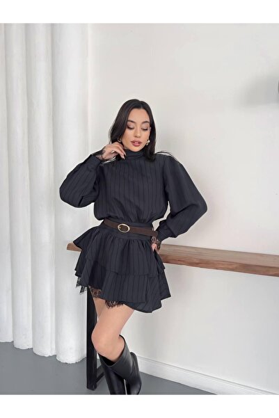 Ekim Store Φόρεμα με Ριγέ ή Ζώνη στρώσεις