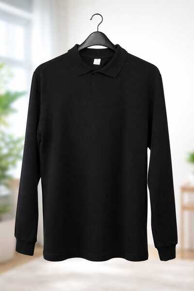 NK SİYAH RENK POLO YAKA SWETHIRT