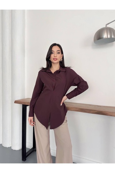 Ekim Store Waist-Fitted Shirt with Back Belt