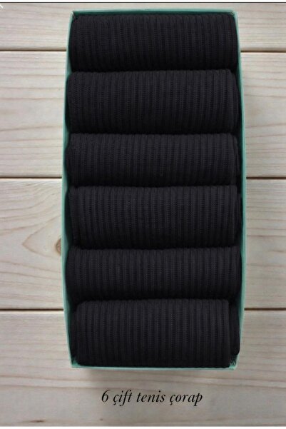 KUN SPORTSWEAR Corded Fabric Tennis Socks 6 Pairs Socket Unisex