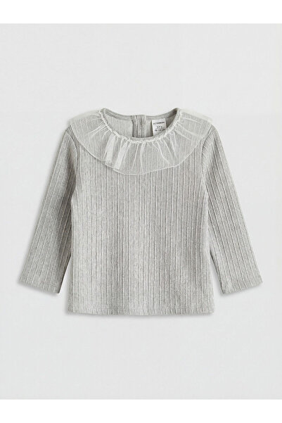 LC Waikiki Сива блуза за момичета и клин с испански крачоли