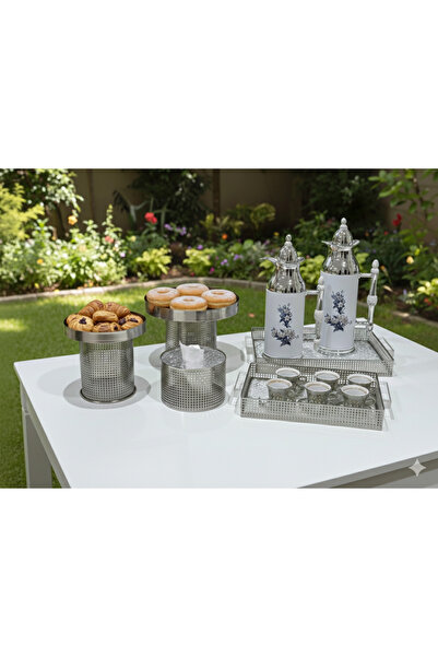 Generic A luxurious hospitality set consisting of a tea and coffee thermos se...