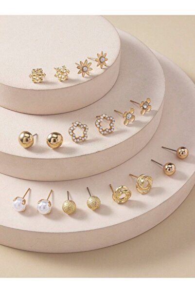 VEYA 18-piece women's earring set decorated with natural flowers and artifici...