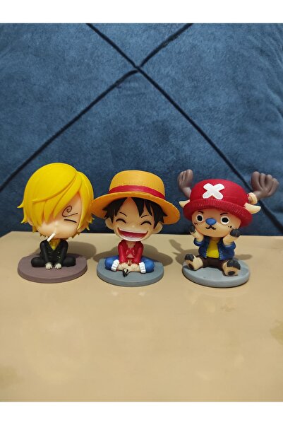 FigurBende One Piece Luffy Sanji Chopper 3’lü Figür Seti (8 cm) – Koleksiyonl...