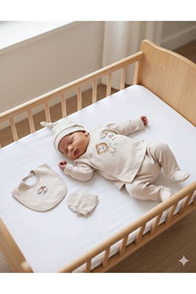 KapsülBebek Baby Jungle Yenidoğan 5'li Takım - %100 Organik Pamuk