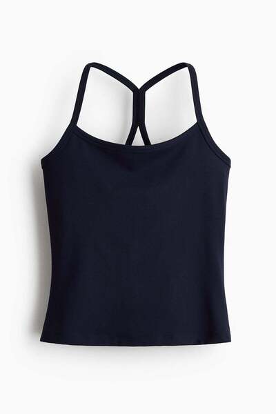 H&M Integral-bra sports strappy top with SoftMove™