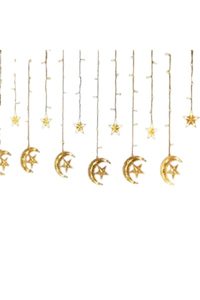 Other ستارة أضواء على شكل نجمة وهلال - زينة رمضانية 3 أمتار