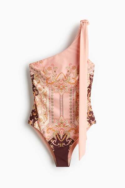 H&M Padded-cup one-shoulder swimsuit