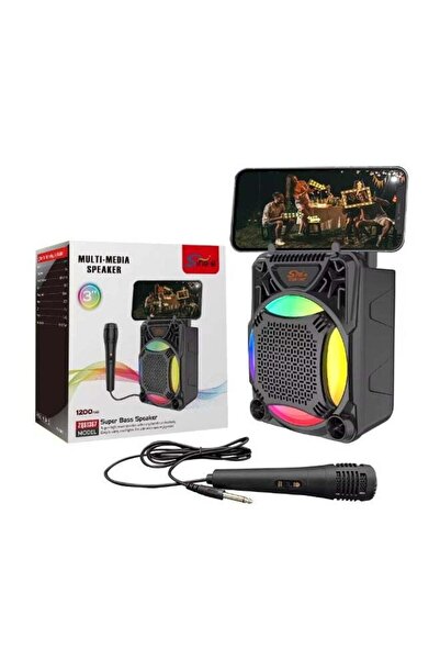 Generic Portable Wireless Speaker ZQS1367 with Mic Black