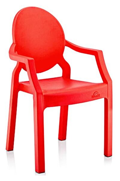 Raki PIGLET kindergarten chair with arms for children RED