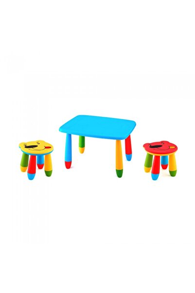 Raki Set mobila copii masa MASHA 72,5x57cm culoare albastra cu 2 scaune