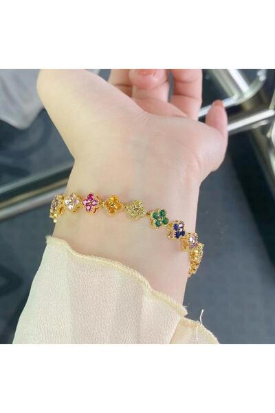 Choice4 A RAKOL Colorful Clover Zircon Bracelet Fashion Charm Gorgeous Charm ...