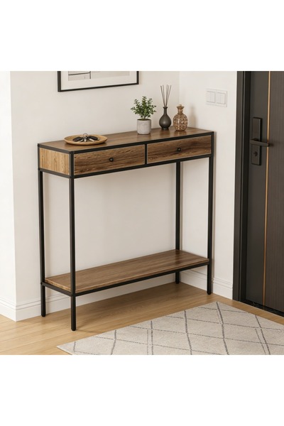 Topone1Topone1 Narrow Console Table with 2 Drawers, Small Entryway Table with...