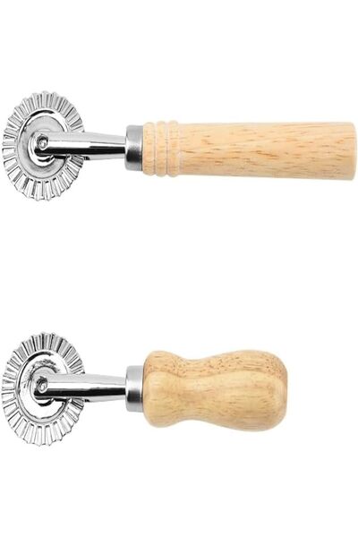 Arabest Zinc Alloy Pasta Cutter Wheel, 2 Pack Ravioli and Dumpling Lace Maker...