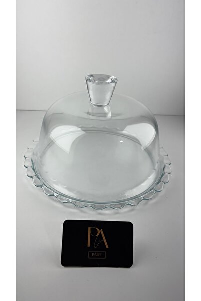 Palpe 27cm Cake Pastry Glass Lid Jar Presentation Container Engagement Propos...
